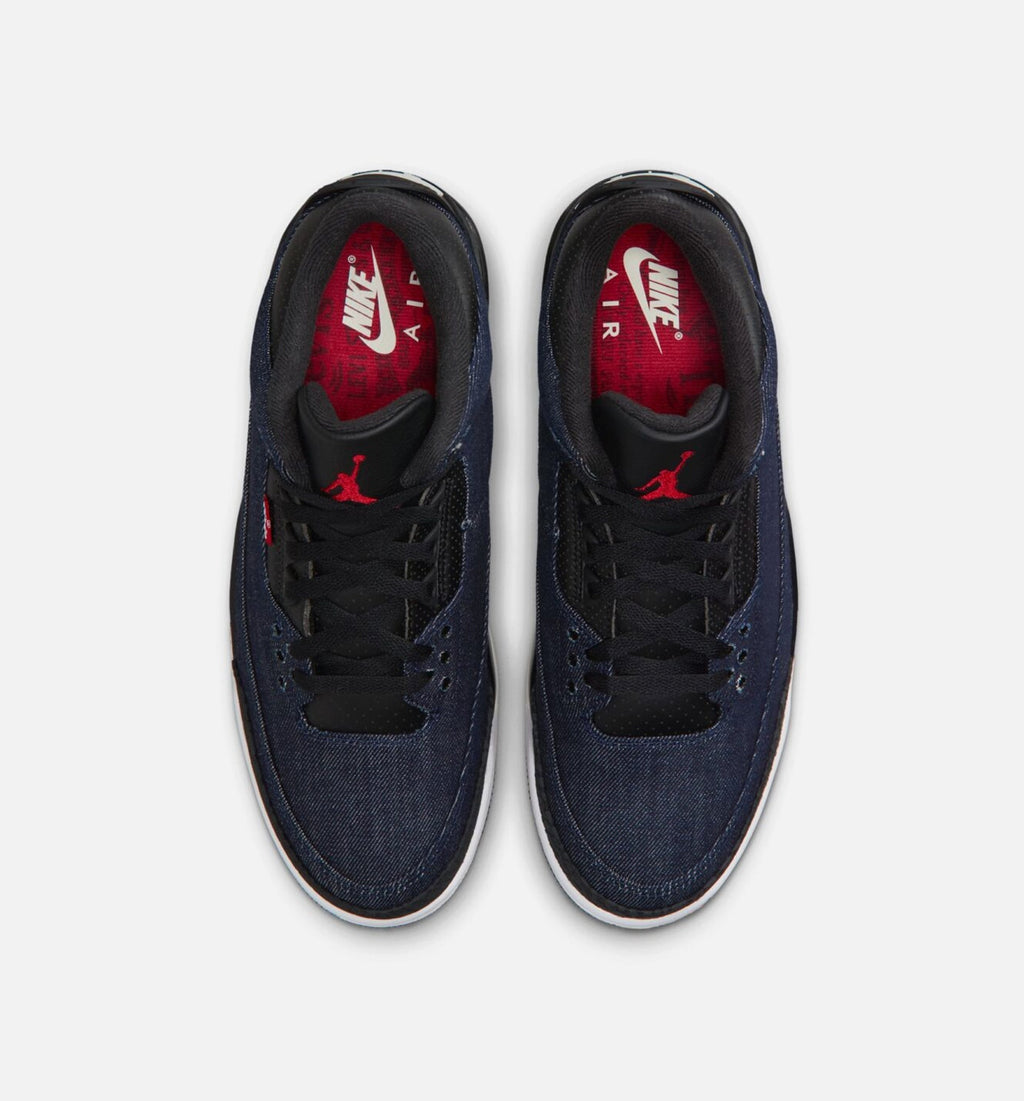 Air Jordan 3 x Levi's Indigo and Gym Red Men's Lifestyle Shoe