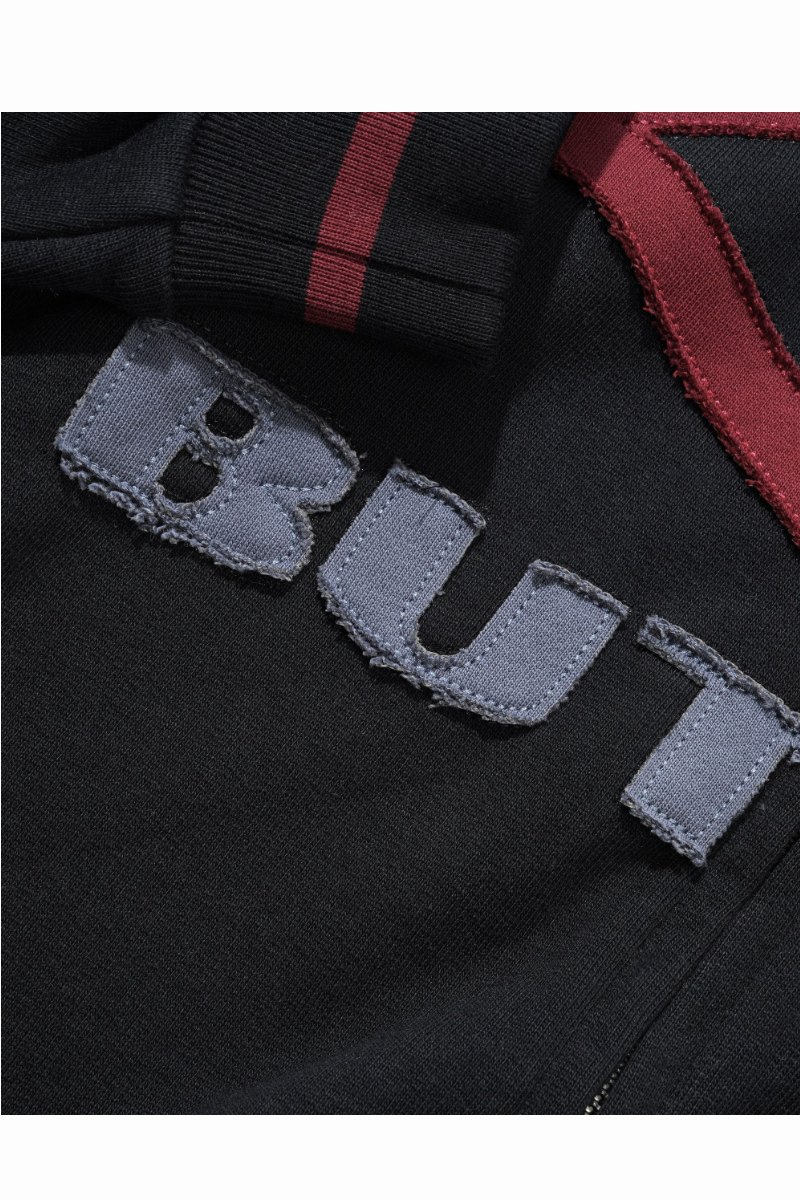 BUTTER DIAMOND FLEECE ZIP-THRU JACKET Black