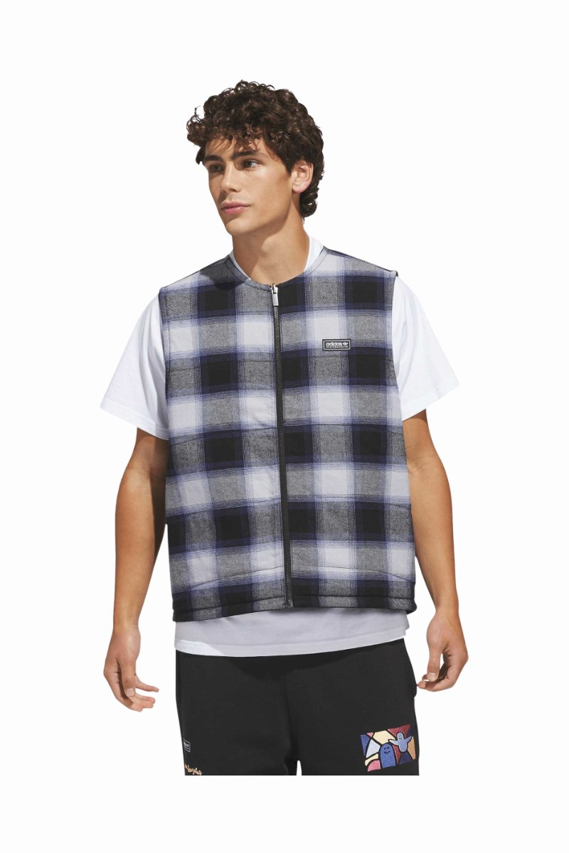 ADIDAS SKATEBOARDING GONZ PLAID VEST Black