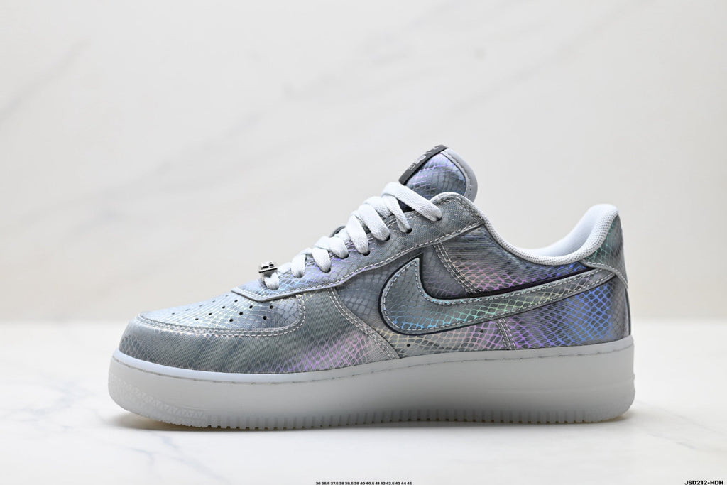 Nike Air Force 1 Low Silver Gray White Unisex Sneakers Style 15