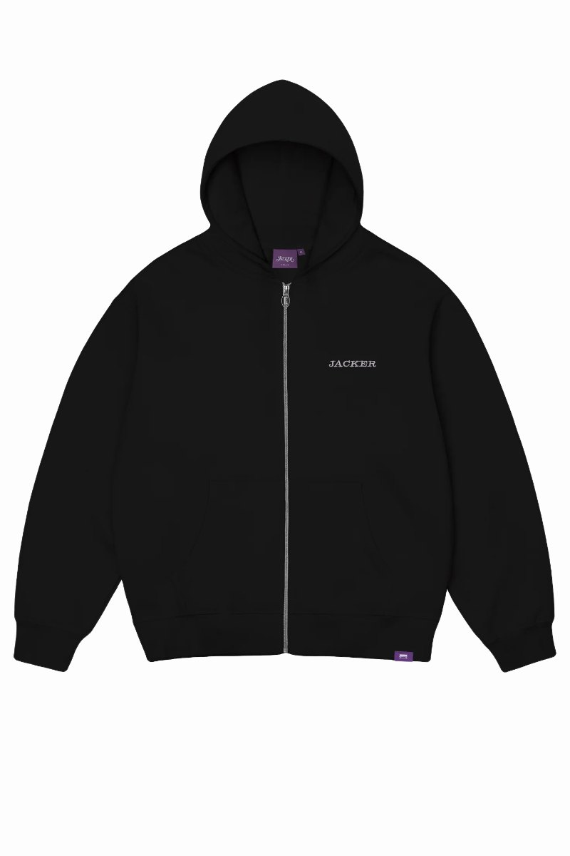 JACKER NOTORIOUS HOODIE ZIP Black