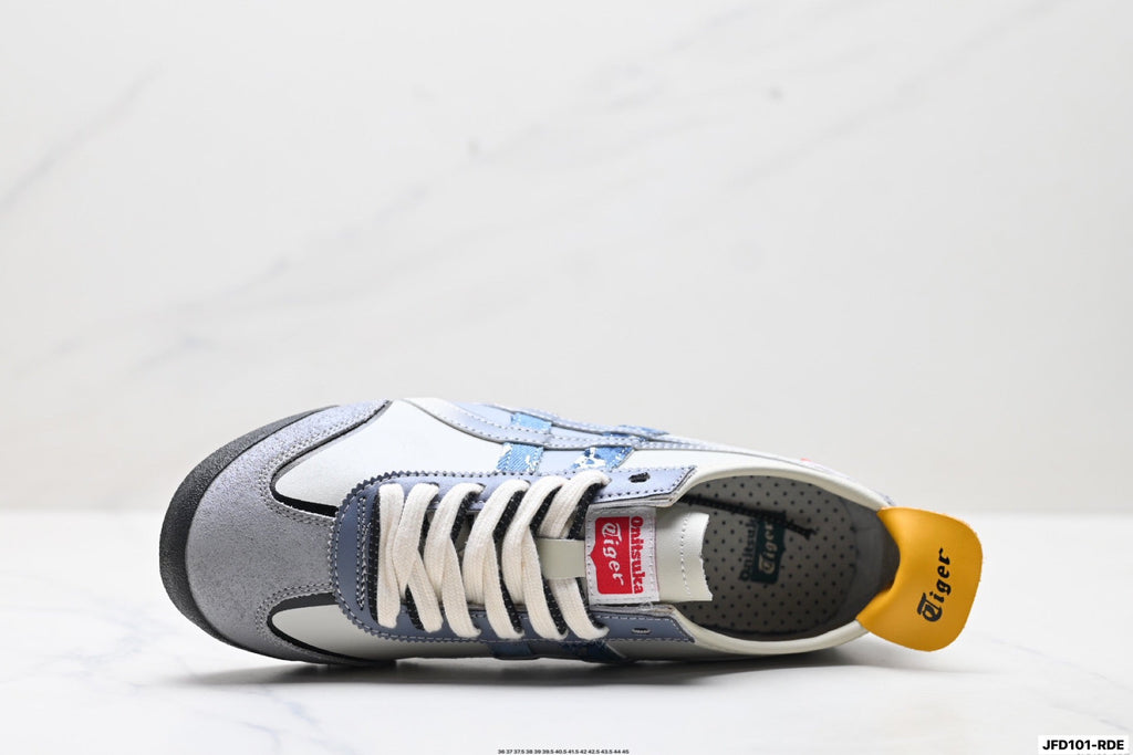 Onitsuka Tiger Retro Low Top Gray Blue Orange Unisex Shoes Style 26
