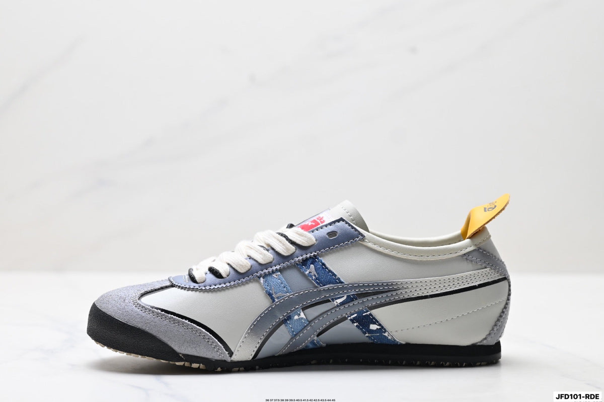 Onitsuka Tiger Retro Low Top Gray Blue Orange Unisex Shoes Style 26