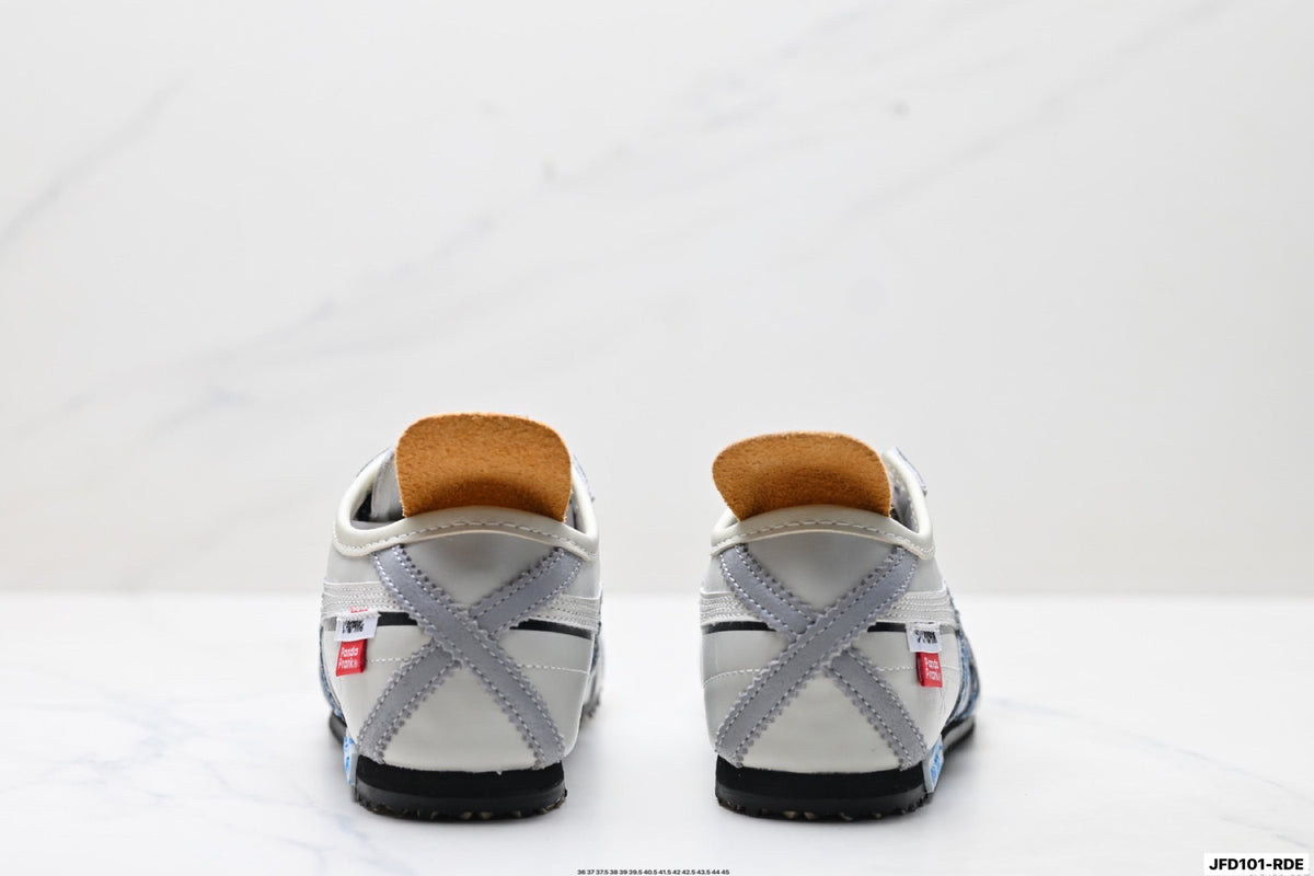 Onitsuka Tiger Retro Low Top Gray Blue Orange Unisex Shoes Style 26