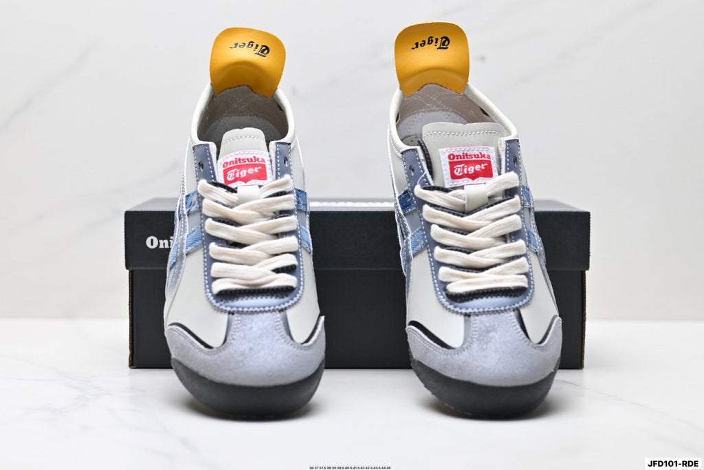 Onitsuka Tiger Retro Low Top Gray Blue Orange Unisex Shoes Style 26