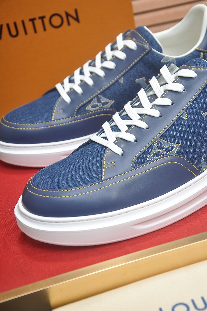 Louis Vuitton Blue Monogram Low-Top Sneakers