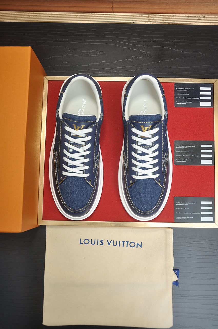 Louis Vuitton Blue Monogram Low-Top Sneakers
