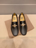 Versace Black Medallion Loafers