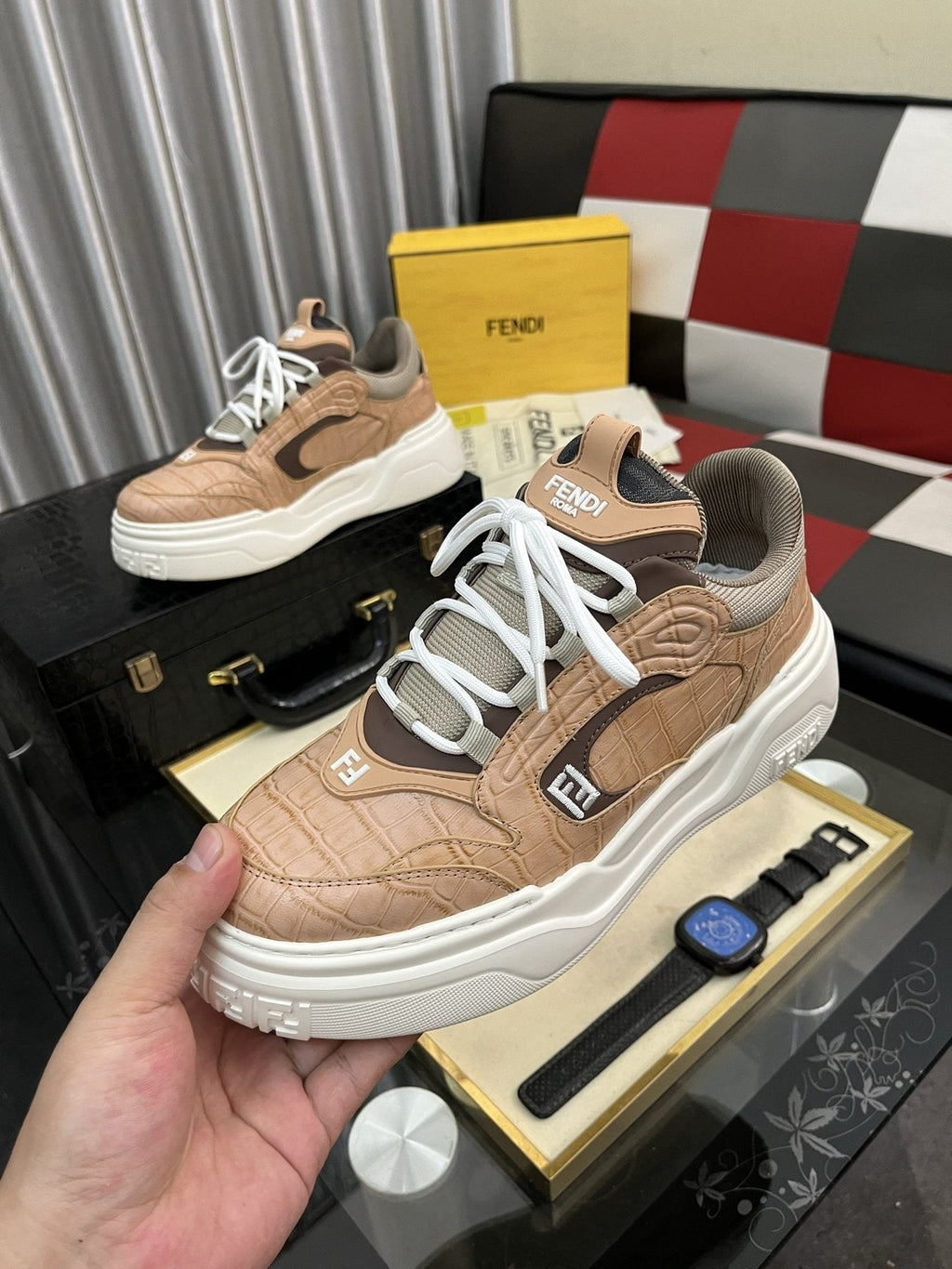 Fendi FD Match Paneled Sneakers