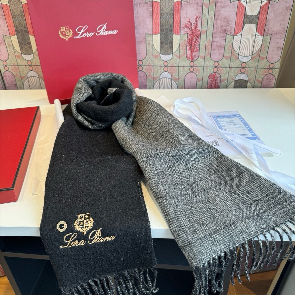 Loro Piana Reversible Fringed Scarf