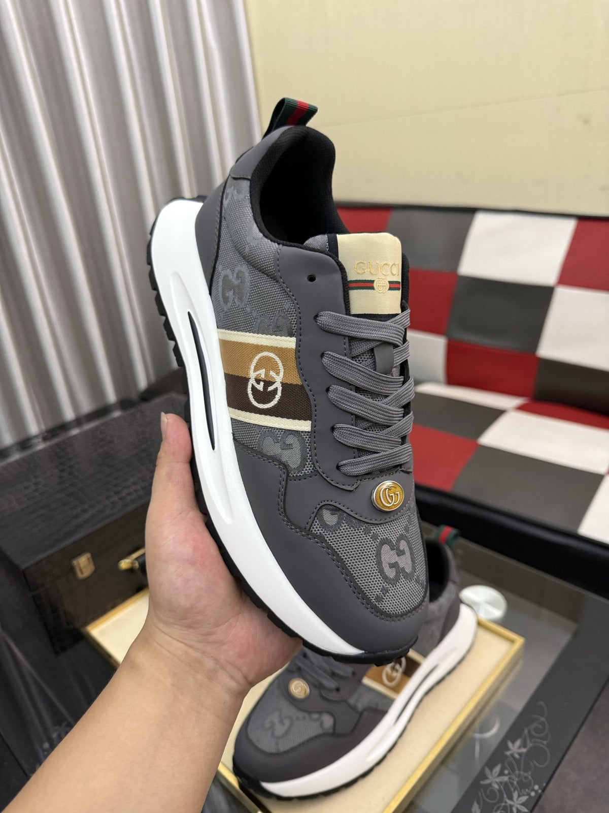 Gucci Patterned Low-Top Sneakers