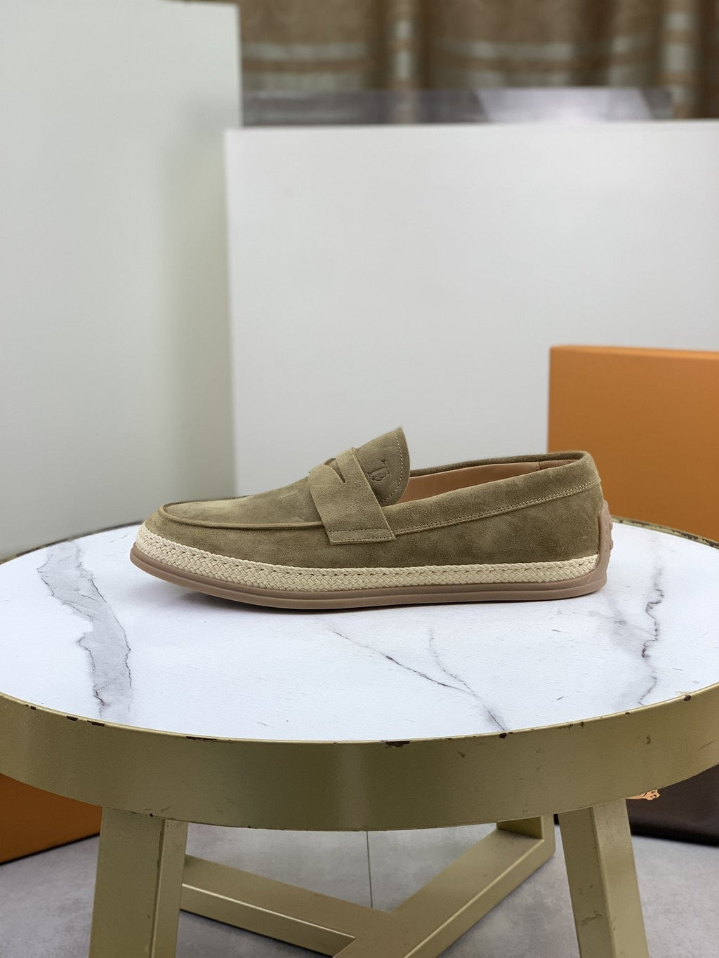 TOD'S Men's Raffia-Trim Loafers