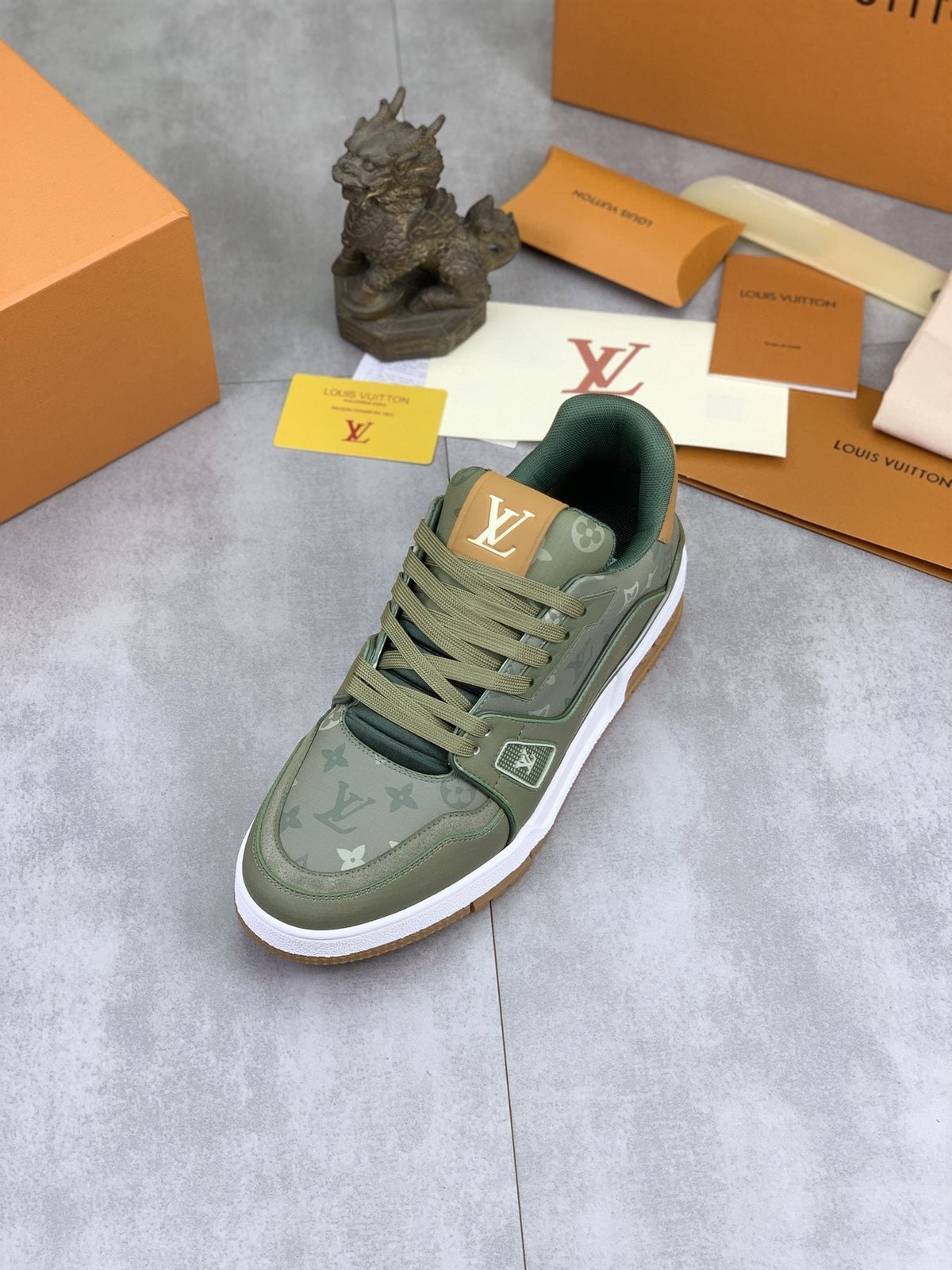Louis Vuitton Sage Green Low-Top Sneakers