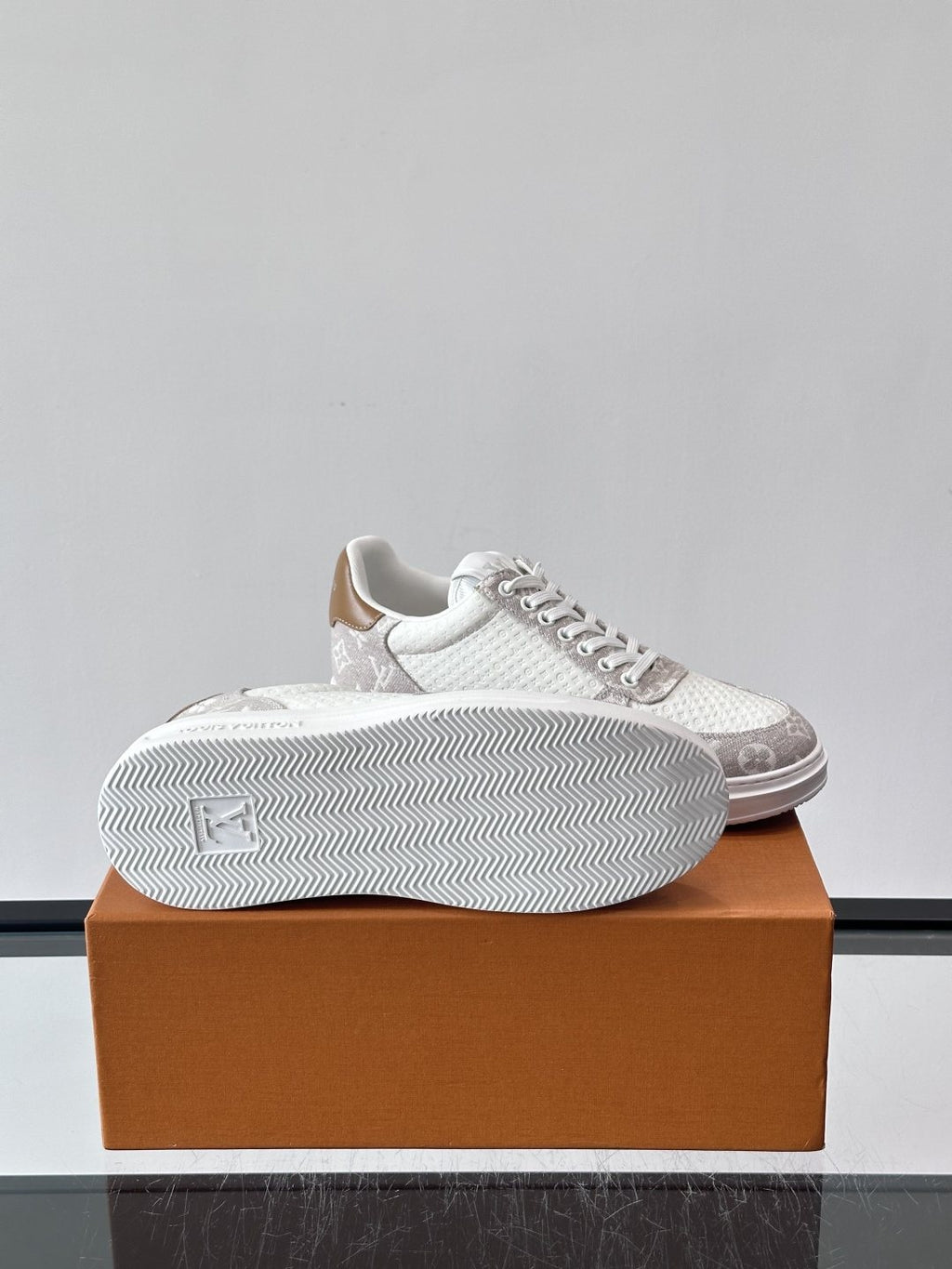 Louis Vuitton Men's Monogram Panel Low-Top Sneakers - Padded Collar