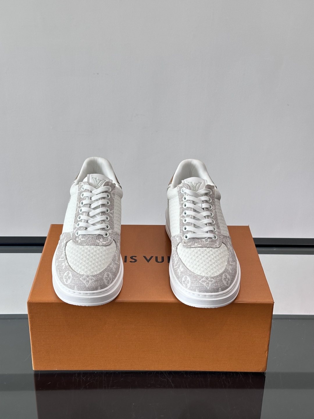 Louis Vuitton Men's Monogram Panel Low-Top Sneakers - Padded Collar