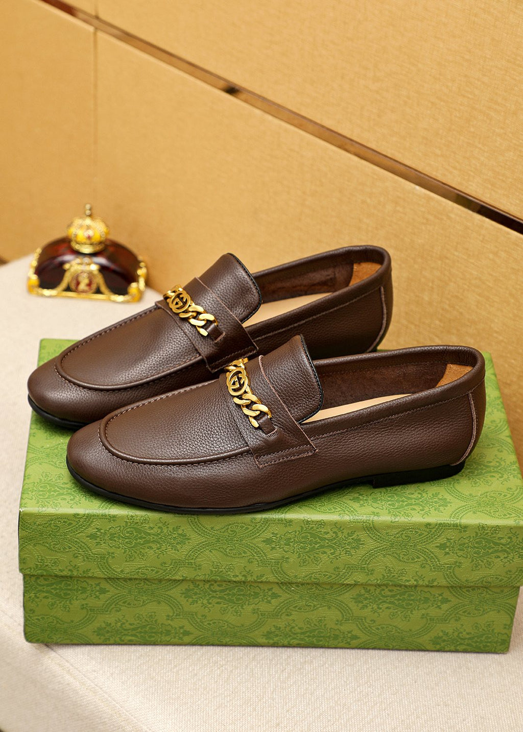 Gucci Pebble Leather Loafers