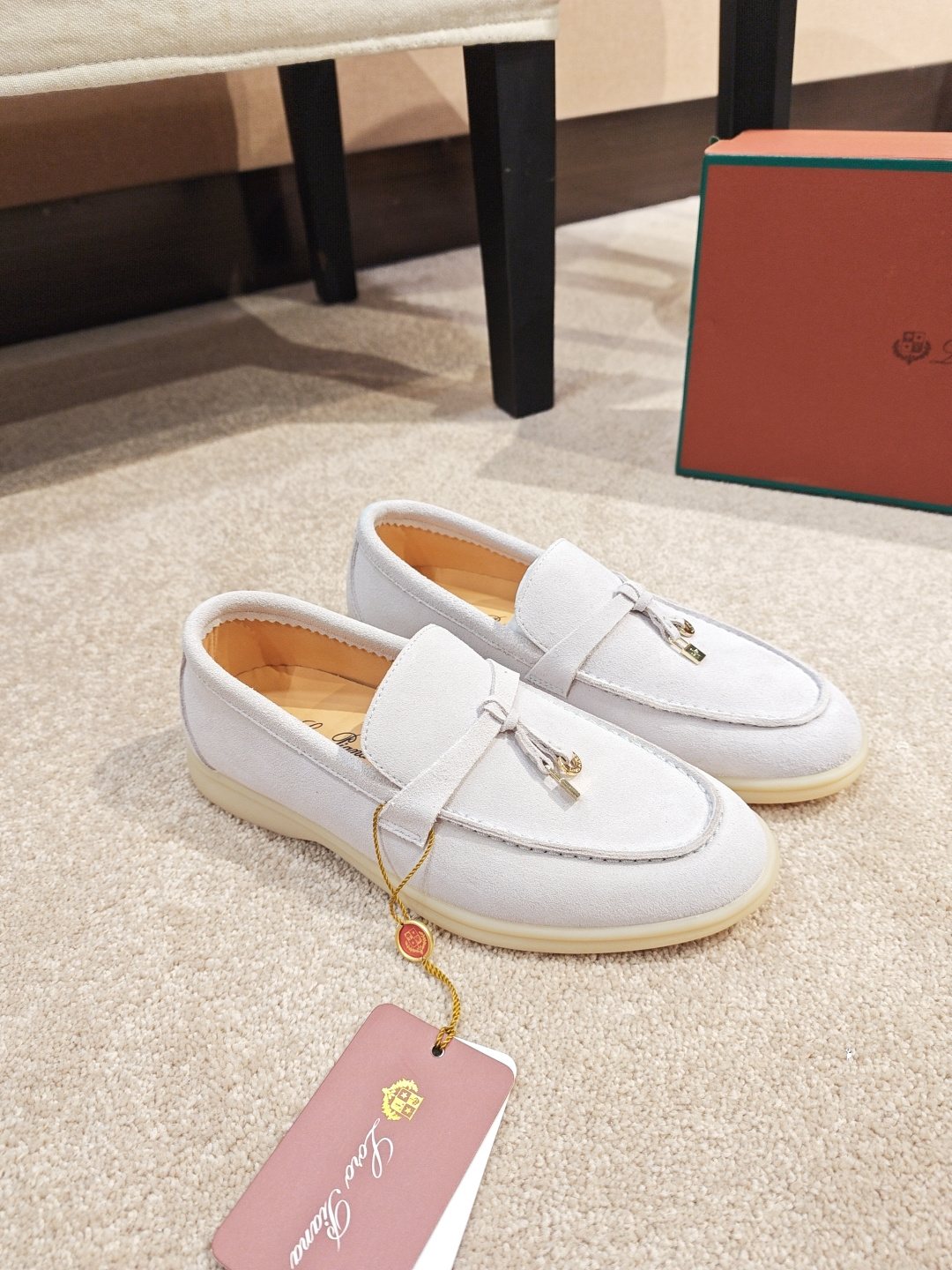 Loro Piana Metal-Charm Moc Toe Loafers