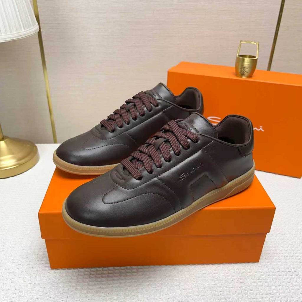 Santoni Embossed Low-Top Sneakers