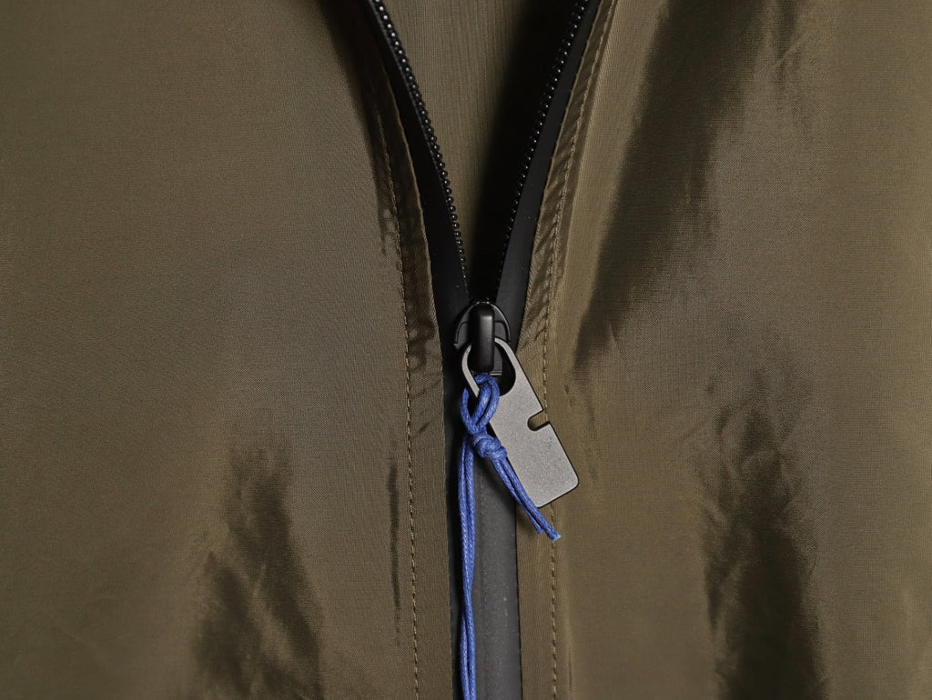 Burberry Equestrian Emblem Hooded Zip Jacket - Olive